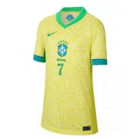 Maglie da calcio Brasile Vinicius Junior #7 Prima Maglia Femminile Copa America 2024 Manica Corta
